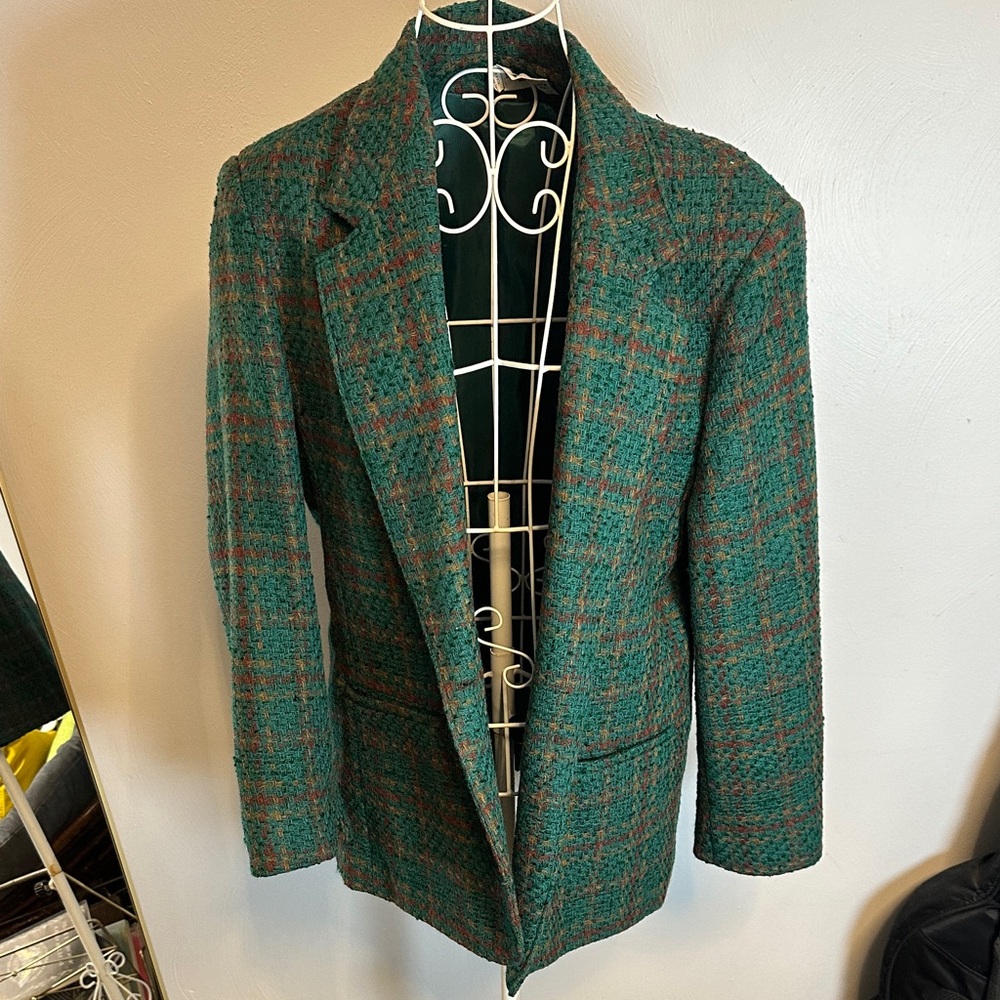 Vintage Green and Brown Tweed